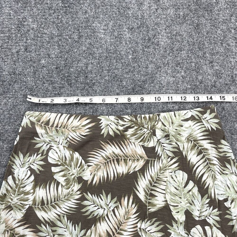 J Jill A Line Printed Maxi Skirt Womens XS Cheerful Palms Pull On Stretch Knit - Picture 4 of 7